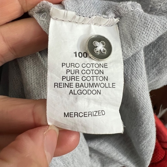 Ferrante Italy grey cotton pique short sleeve polo golf shirt - Picture 11 of 12